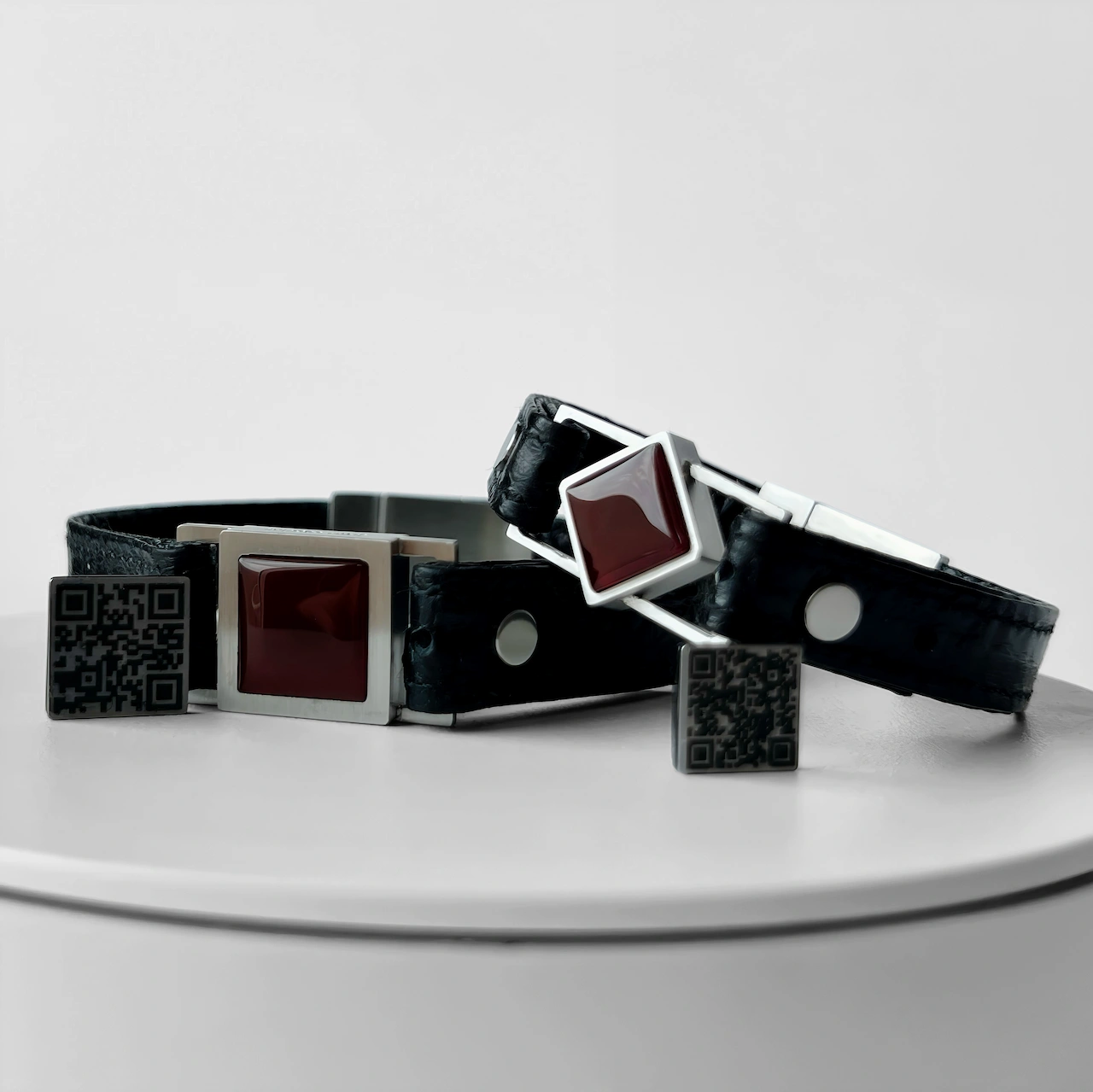 Парные браслеты — Красный агат (женский + мужской)